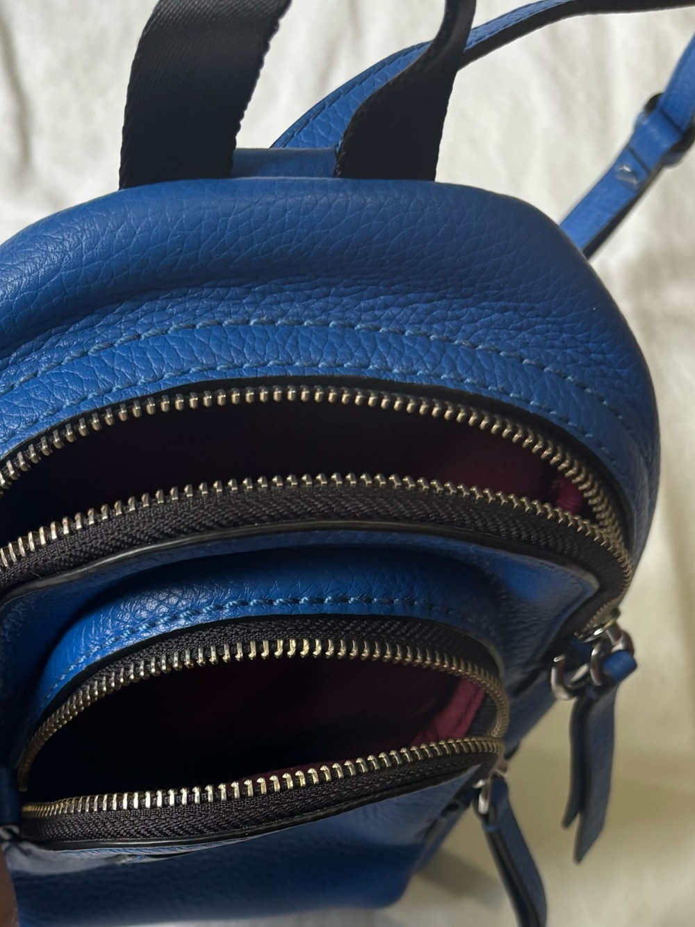 Marc Jacobs Royal Blue Pebbled Leather Mini Backpack - Picture 6 of 7